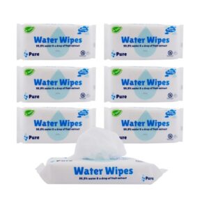 Chusteczki nawilżane 99,9% wody Pure Water Wipes BIO 7x60 szt. Aqua
