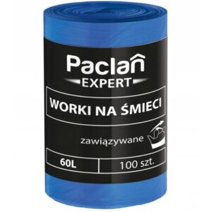 Worki na Śmieci 60L 100 szt PACLAN EXPERT Zawiązywane Mocne Nie Pękające